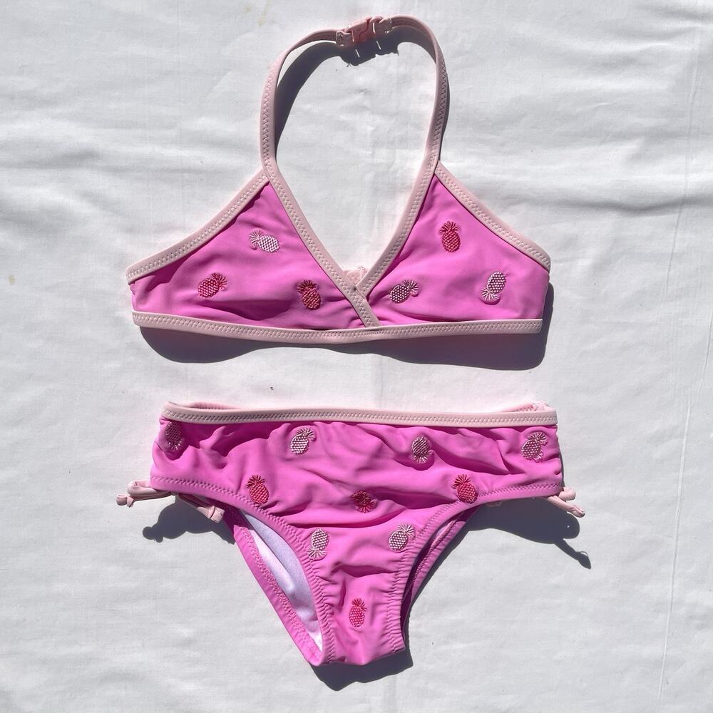 Tommy Bahama Relax 2 Piece Bikini Swimsuit Set Little Girls 5 Pink Pineapples